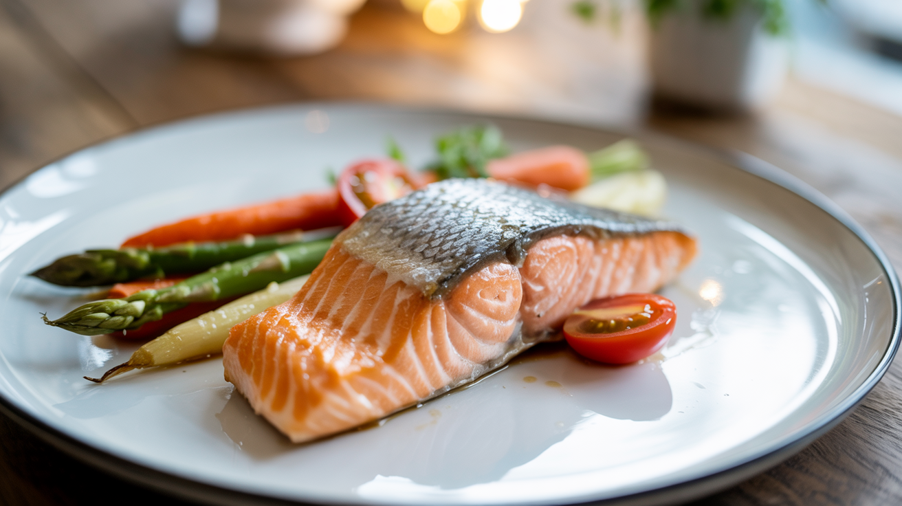 Air Fryer Salmon Recipe - Perfectly Crispy in 12 Minutes plated