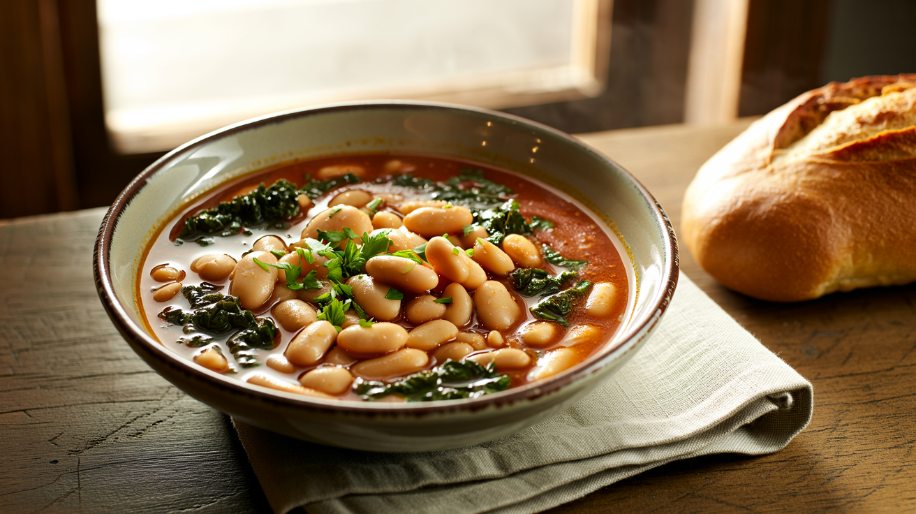 Slow Cooker Tuscan White Bean Soup Recipe ingredients