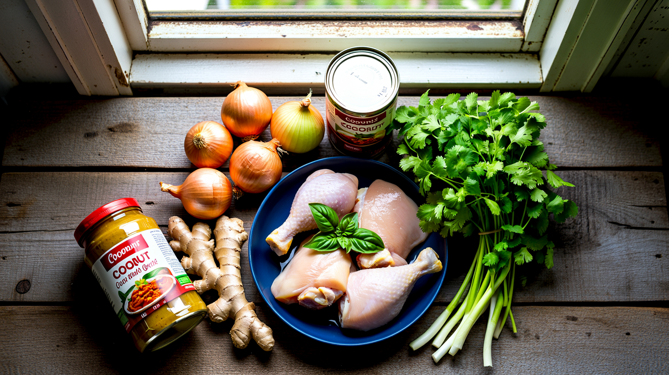 Slow Cooker Coconut Curry Chicken Recipe ingredients