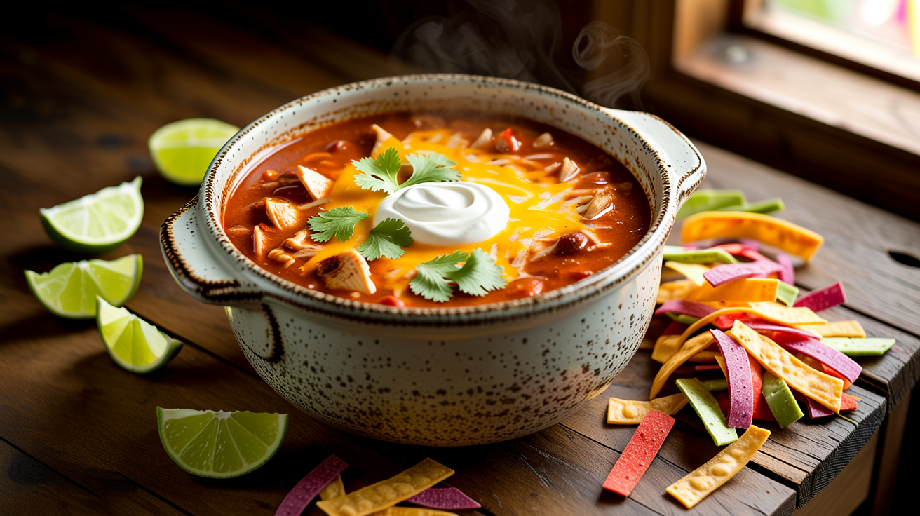 Slow Cooker Chicken Enchilada Soup Recipe