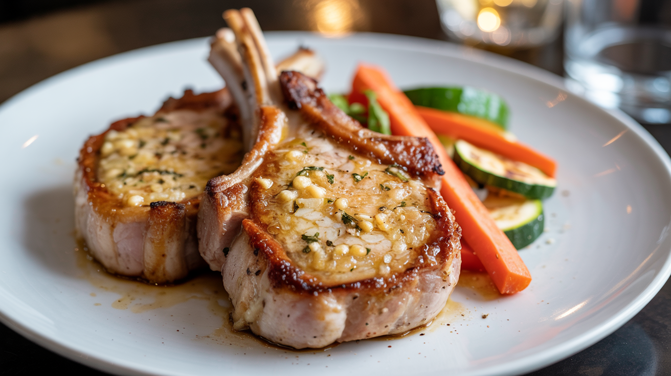 Garlic Parmesan Pork Chops Recipe - Crispy & Flavorful plated