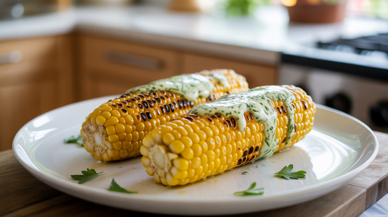 Air Fryer Corn on the Cob - Perfect Every Time plated