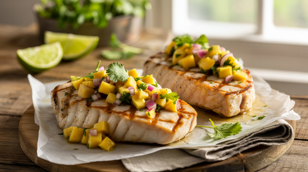 Grilled Swordfish Recipe with Fresh Mango Salsa