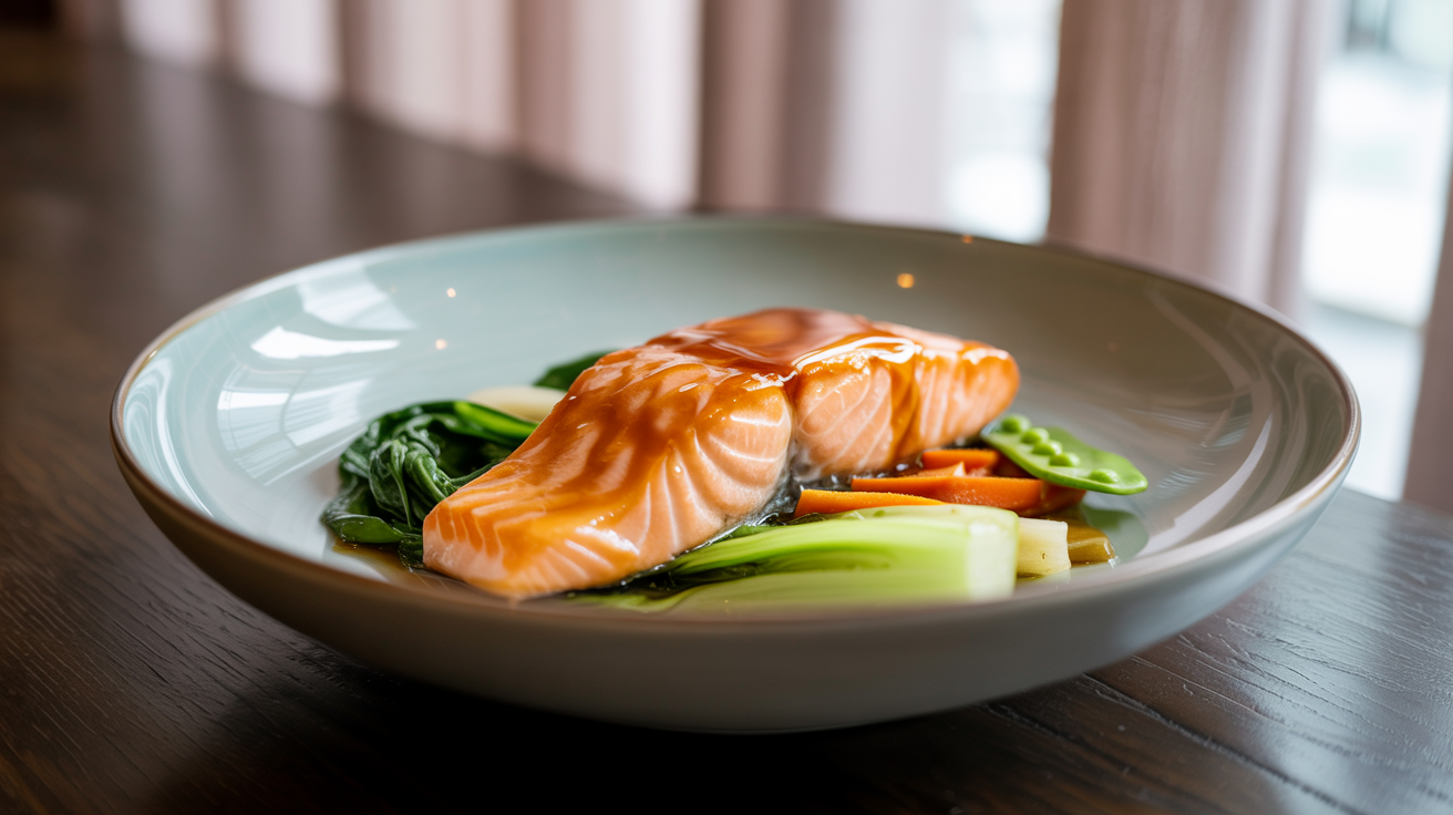 Honey Glazed Salmon Bowl Recipe - Easy 30-Minute Dinner plated