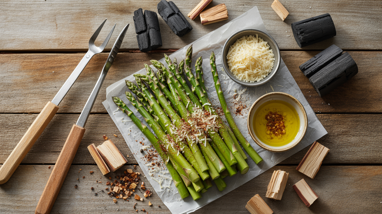 Grilled Asparagus Recipe with Parmesan - Perfect BBQ Side ingredients