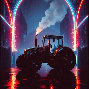 Tracteur dans le Rave