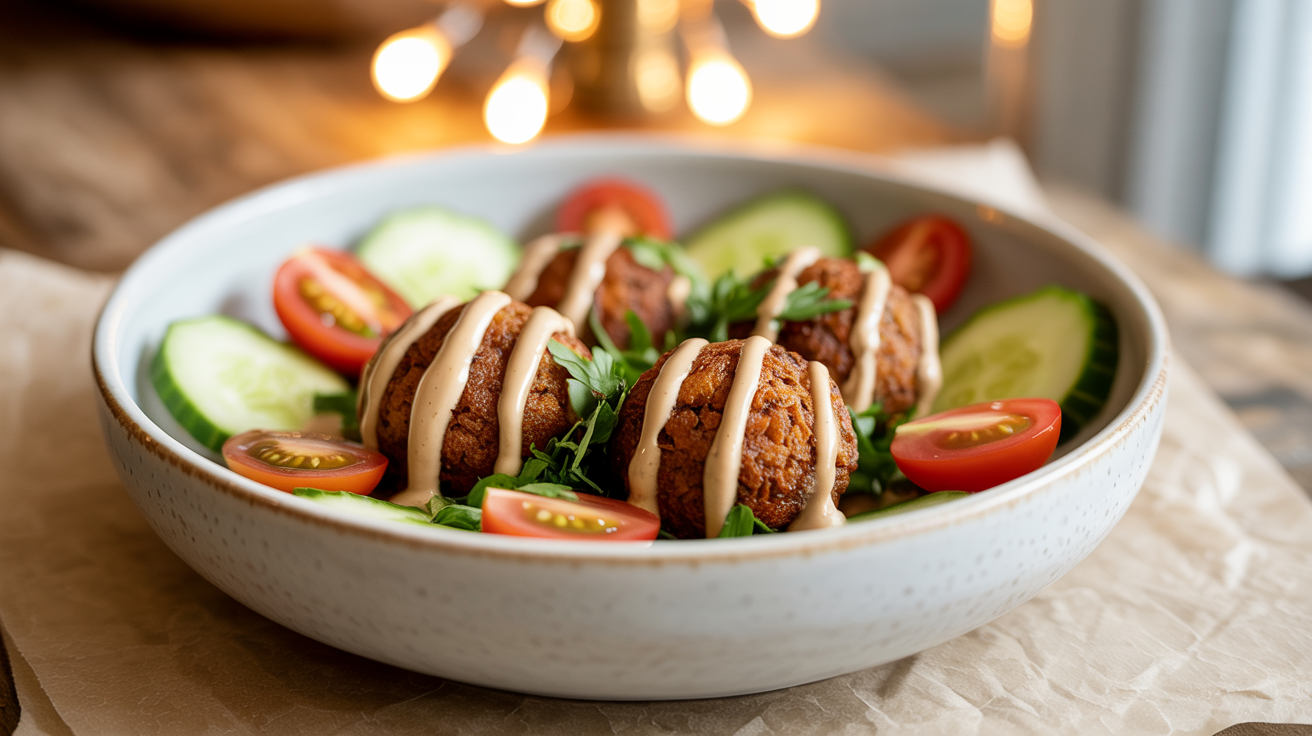 Air Fryer Falafel Recipe - Crispy and Healthy plated