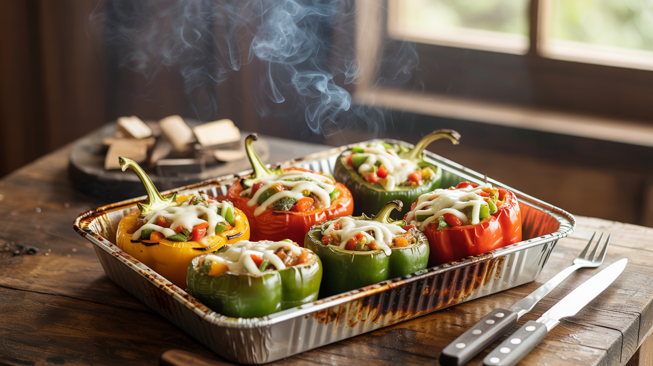 Grilled Stuffed Peppers Recipe - Perfect BBQ Vegetable ingredients