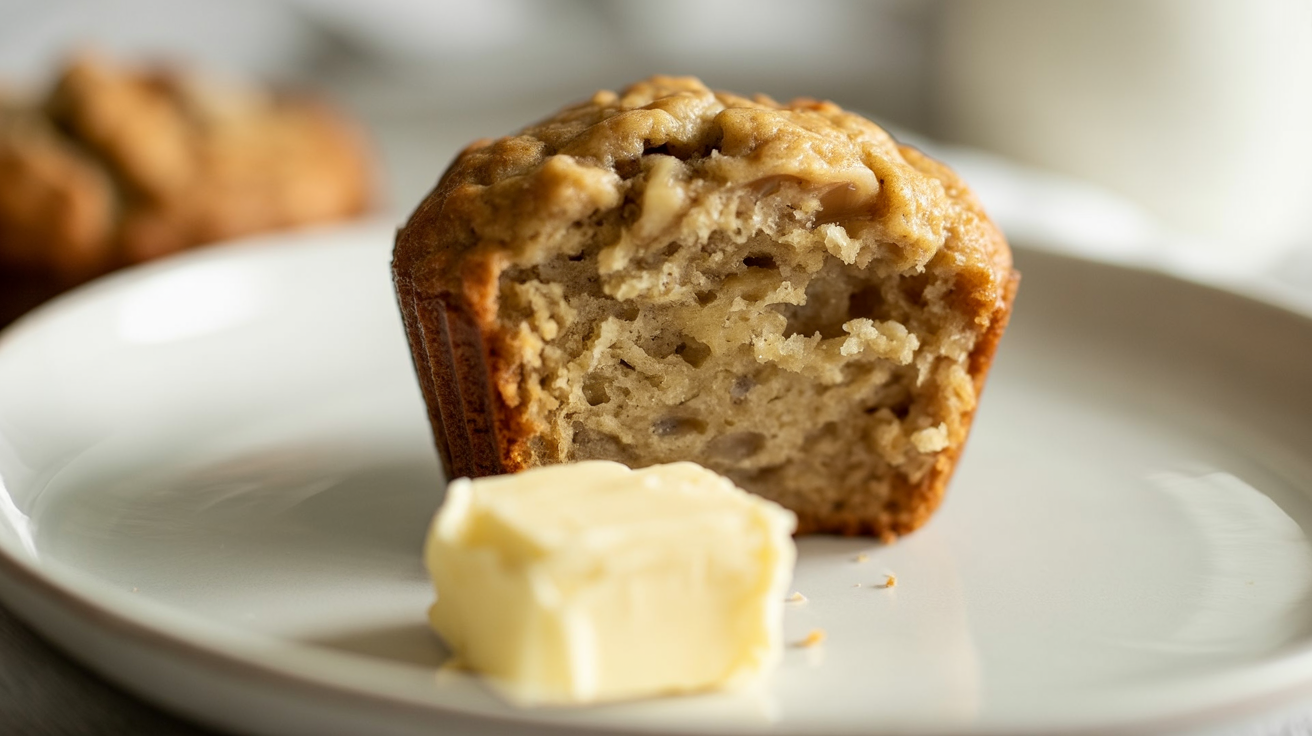 Best Banana Walnut Muffin Recipe - Moist & Easy plated
