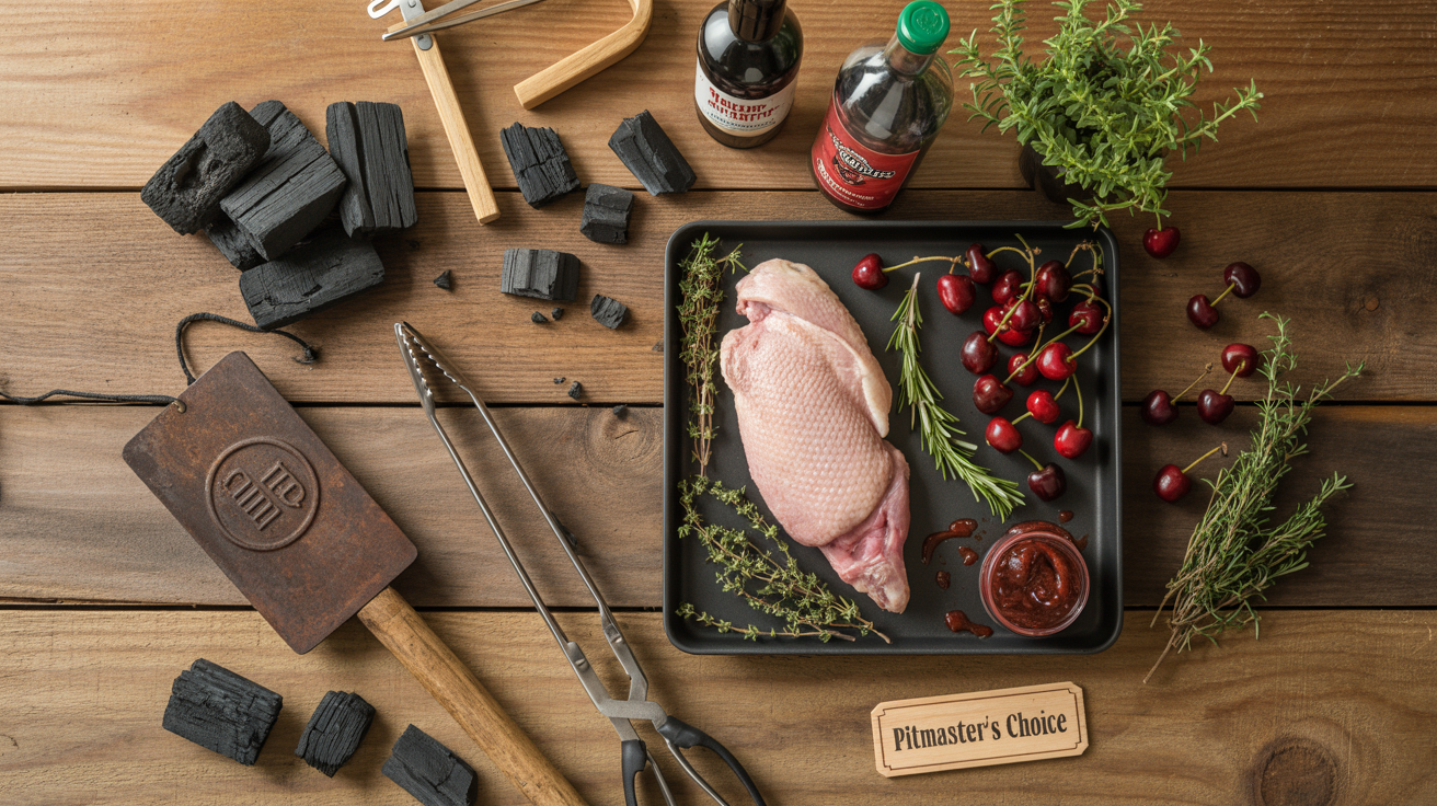 Grilled Duck Breast Recipe with Cherry Sauce - Pitmaster Guide ingredients