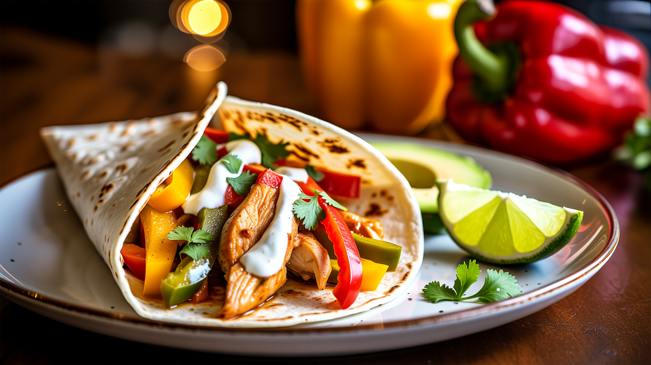 Slow Cooker Chicken Fajitas Recipe - Easy and Flavorful plated