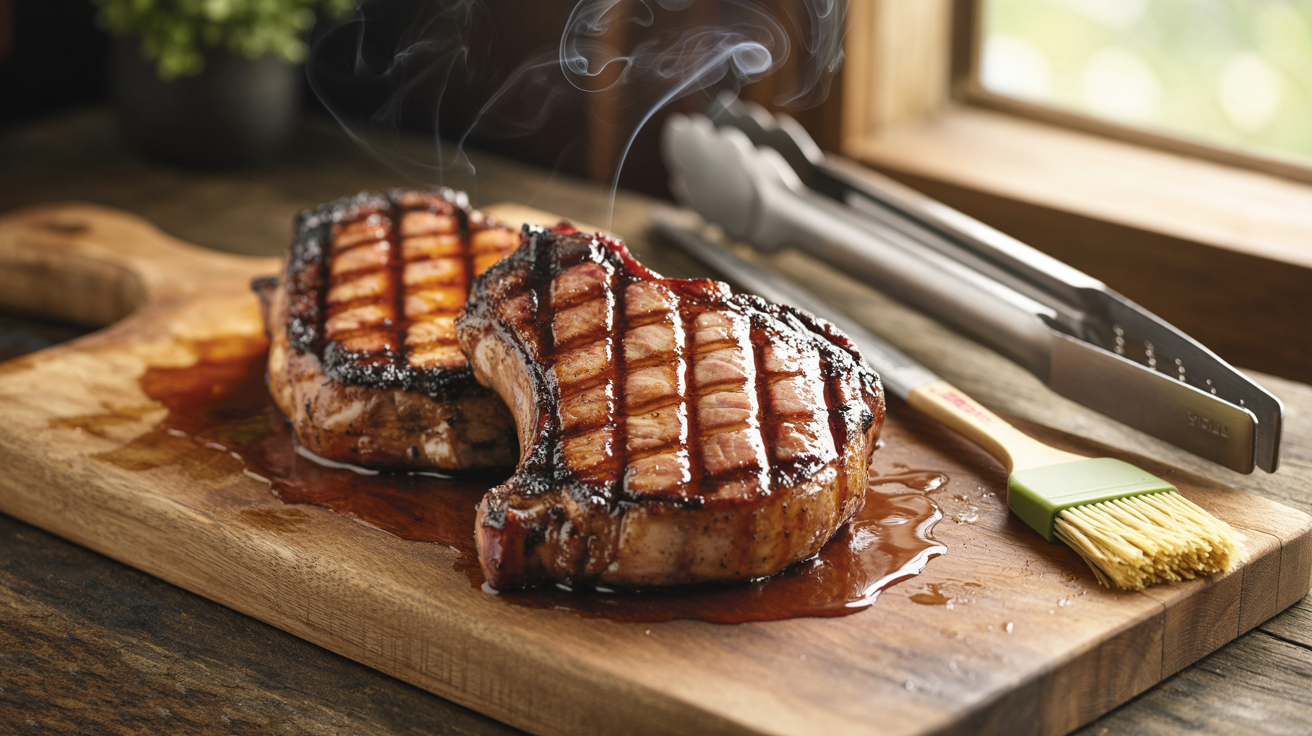 Grilled Pork Chops Recipe with Apple Glaze - BBQ Perfection