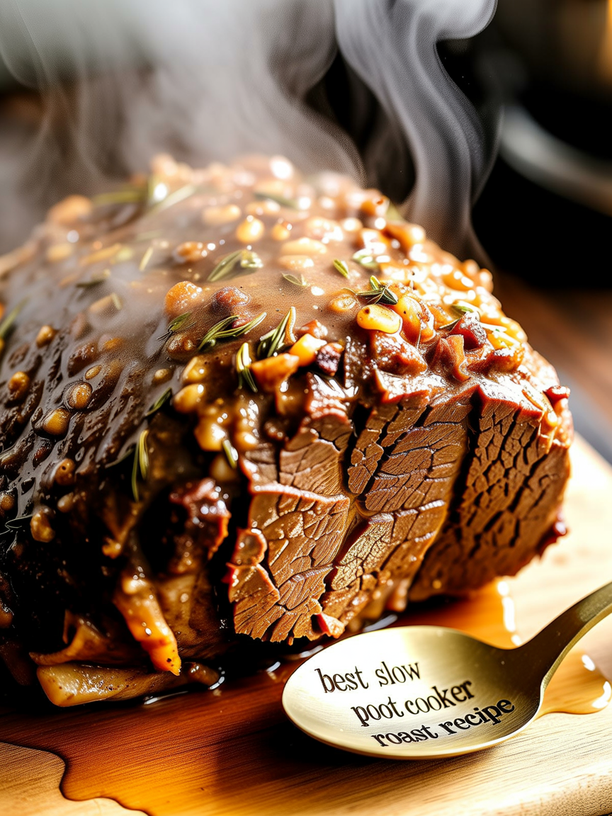 Best Slow Cooker Pot Roast Recipe (Tender Every Time) closeup detail