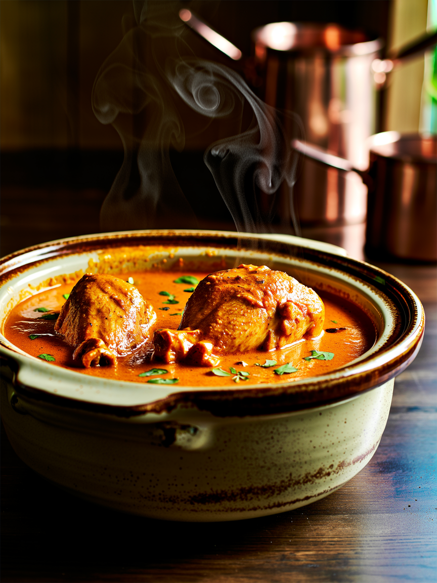 Slow Cooker Butter Chicken - Easy & Creamy Recipe closeup detail
