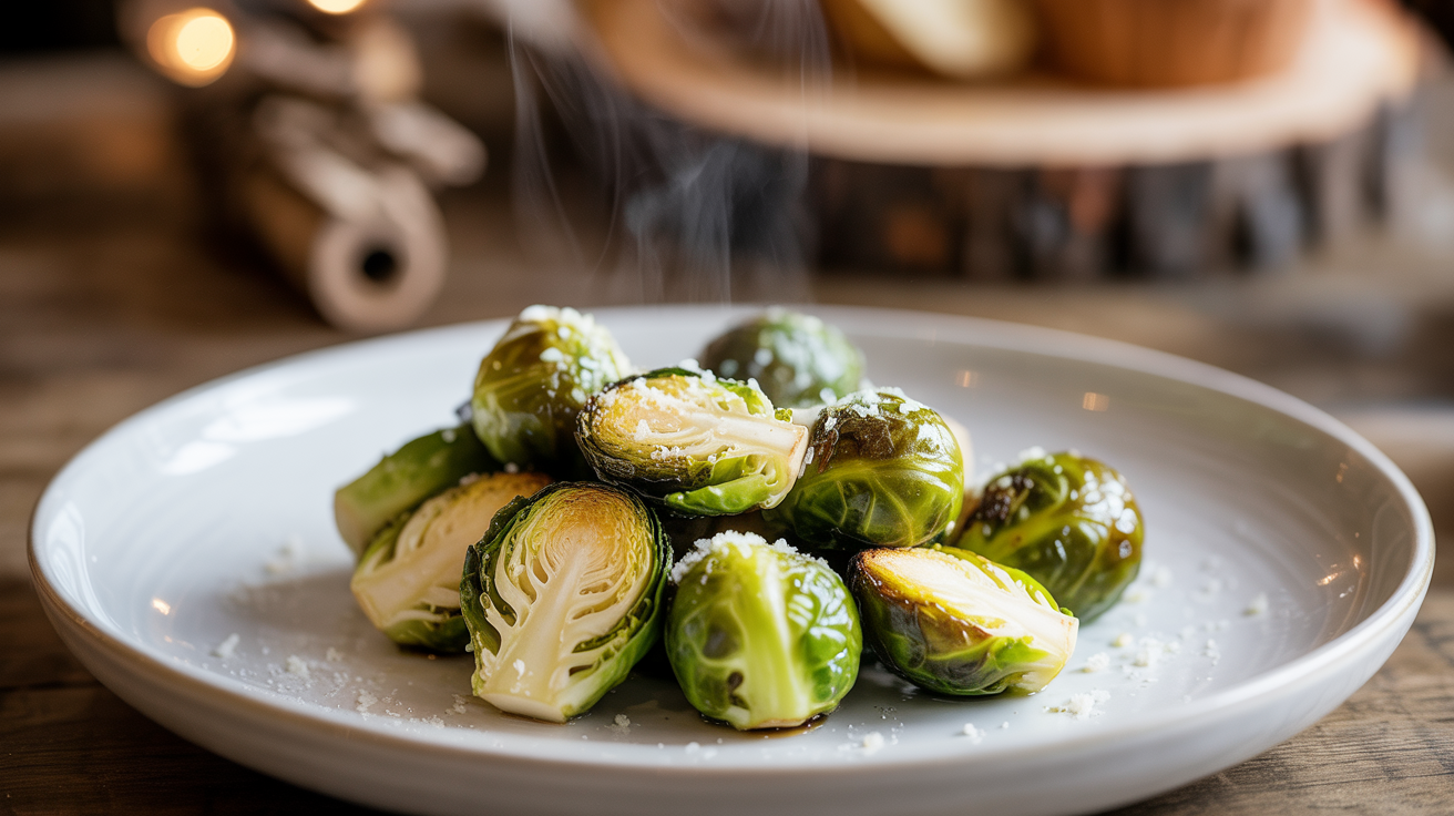 Air Fryer Brussels Sprouts - Crispy & Delicious plated