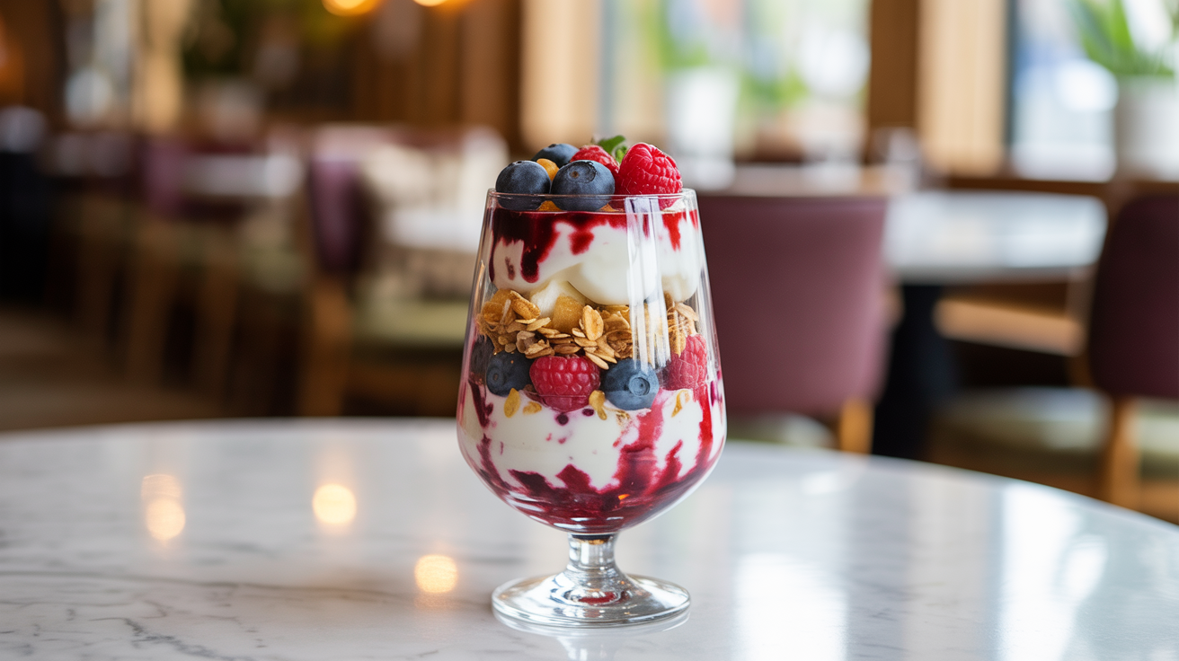 Greek Yogurt Parfait Recipe - Easy Healthy Breakfast plated