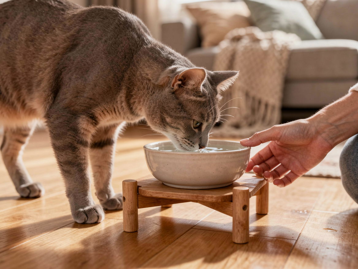 Bien choisir et placer la gamelle d'eau de votre chat – mon chat ne boit pas