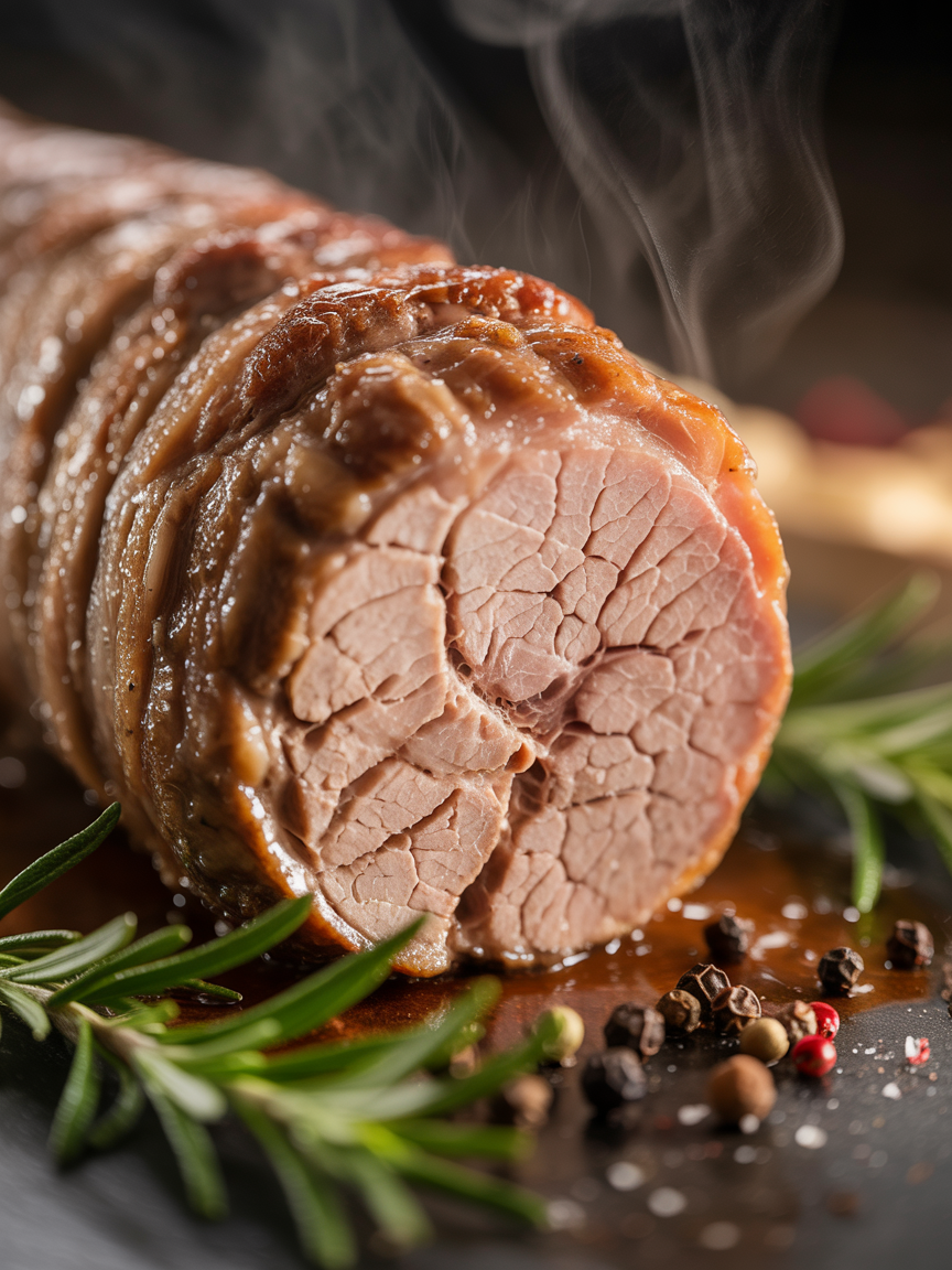 Air Fryer Pork Tenderloin - Juicy in 30 Minutes closeup detail