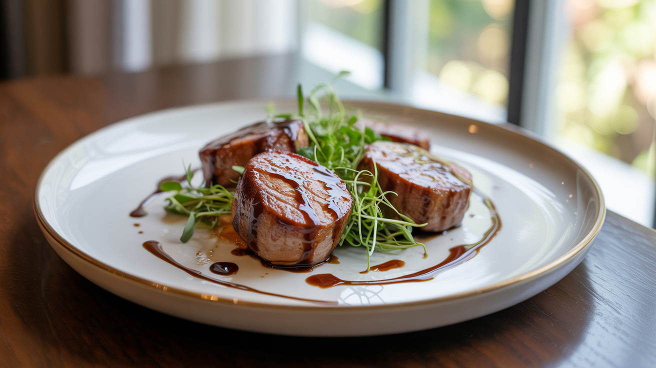 Balsamic Pork Tenderloin Recipe - Juicy & Glazed plated
