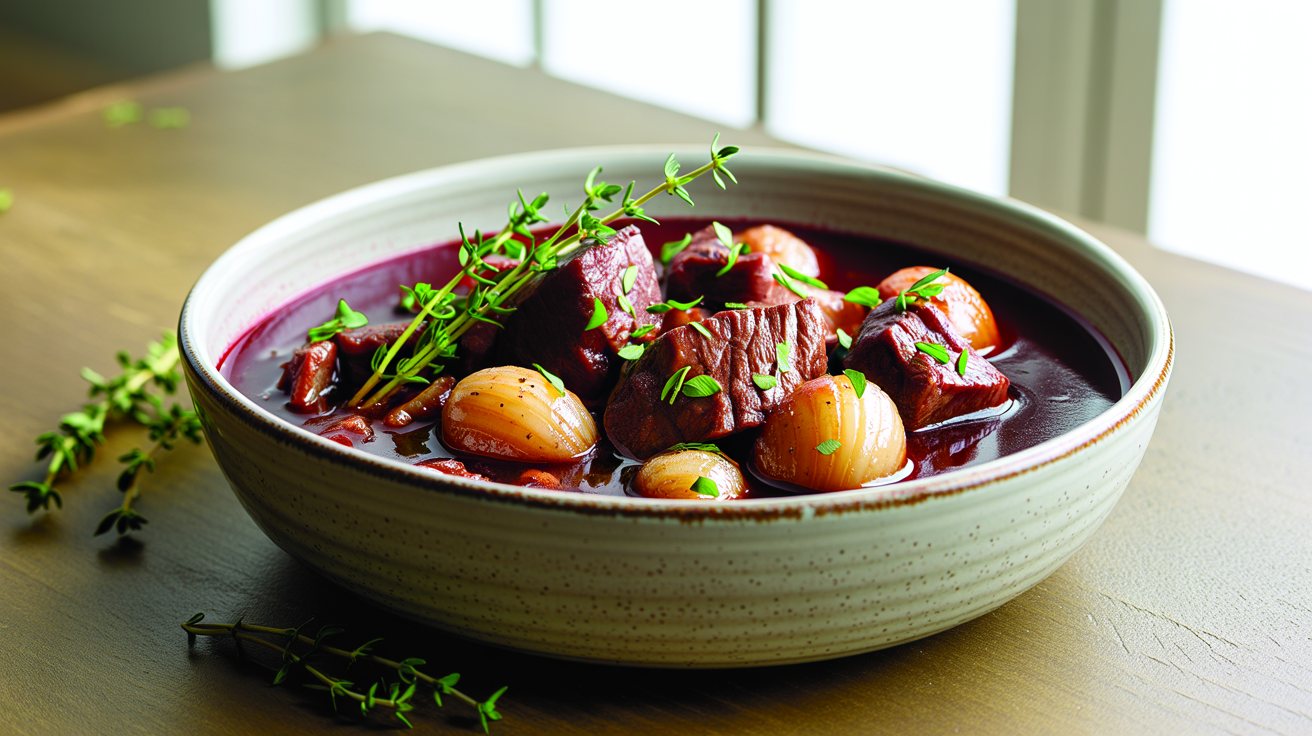 Slow Cooker Beef Bourguignon - Rich French Classic