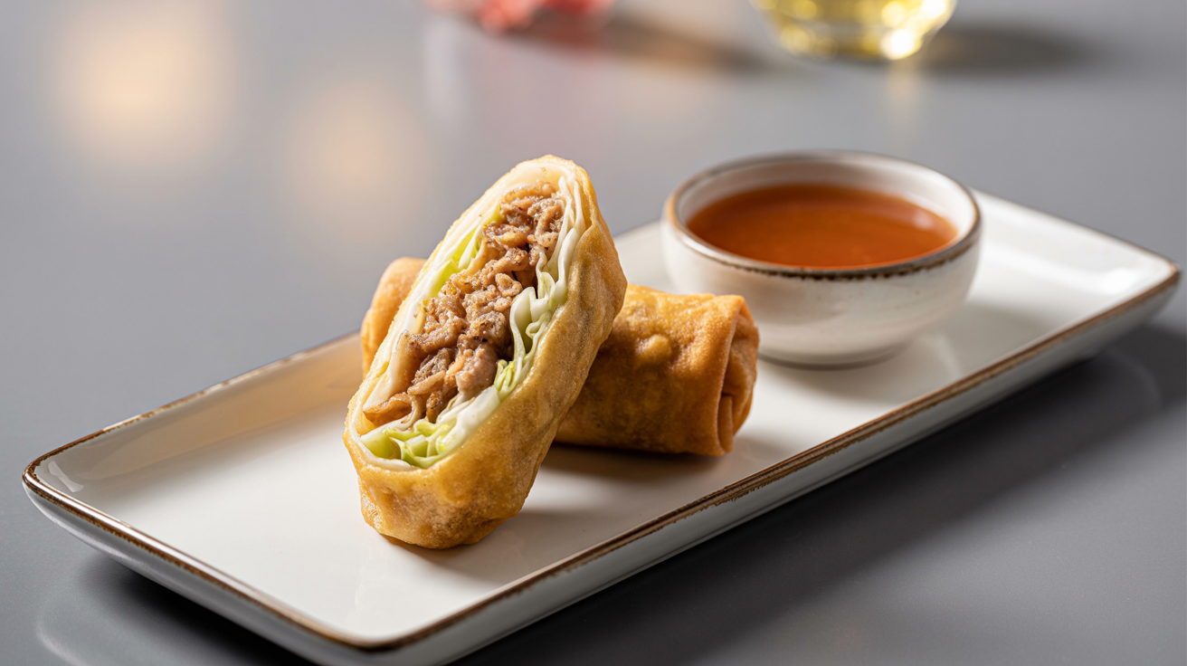 Air Fryer Egg Rolls Recipe - Crispy and Delicious plated
