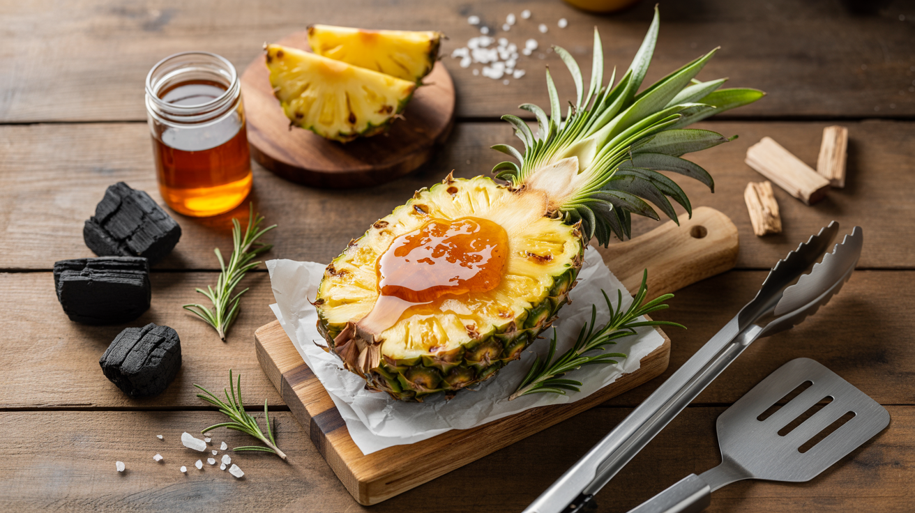 Grilled Pineapple Recipe with Honey Glaze ingredients