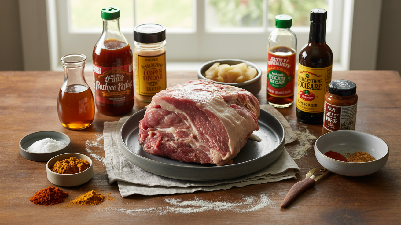 Slow Cooker Pulled Pork: Tender and Smoky Recipe ingredients