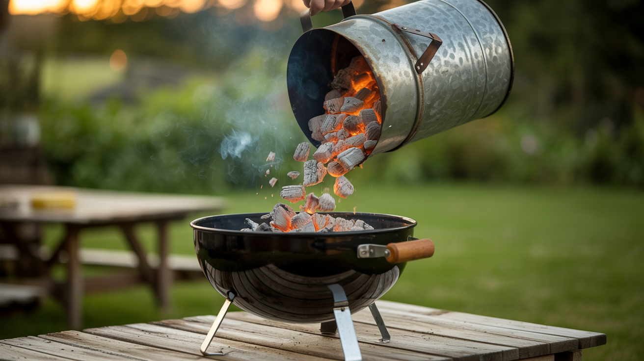 How to Light Charcoal Without Lighter Fluid plated