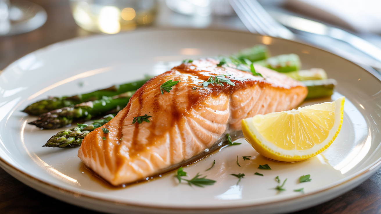 Honey Mustard Salmon Recipe Ready in 30 Minutes plated