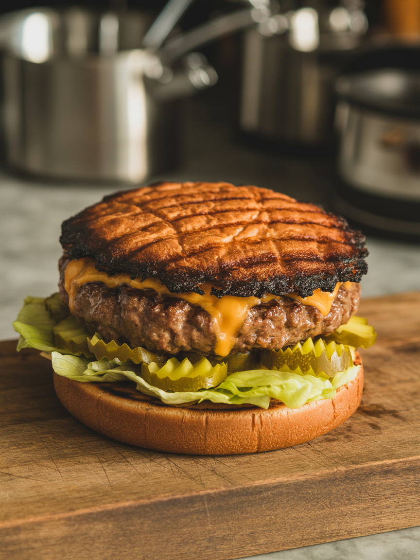 Smash Burger Recipe: Crispy Griddle Perfection at Home closeup detail