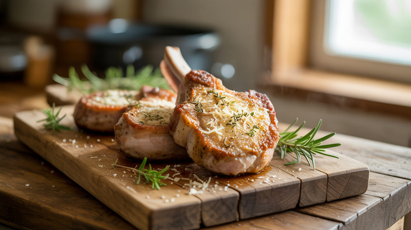 Garlic Parmesan Pork Chops Recipe - Juicy & Flavorful