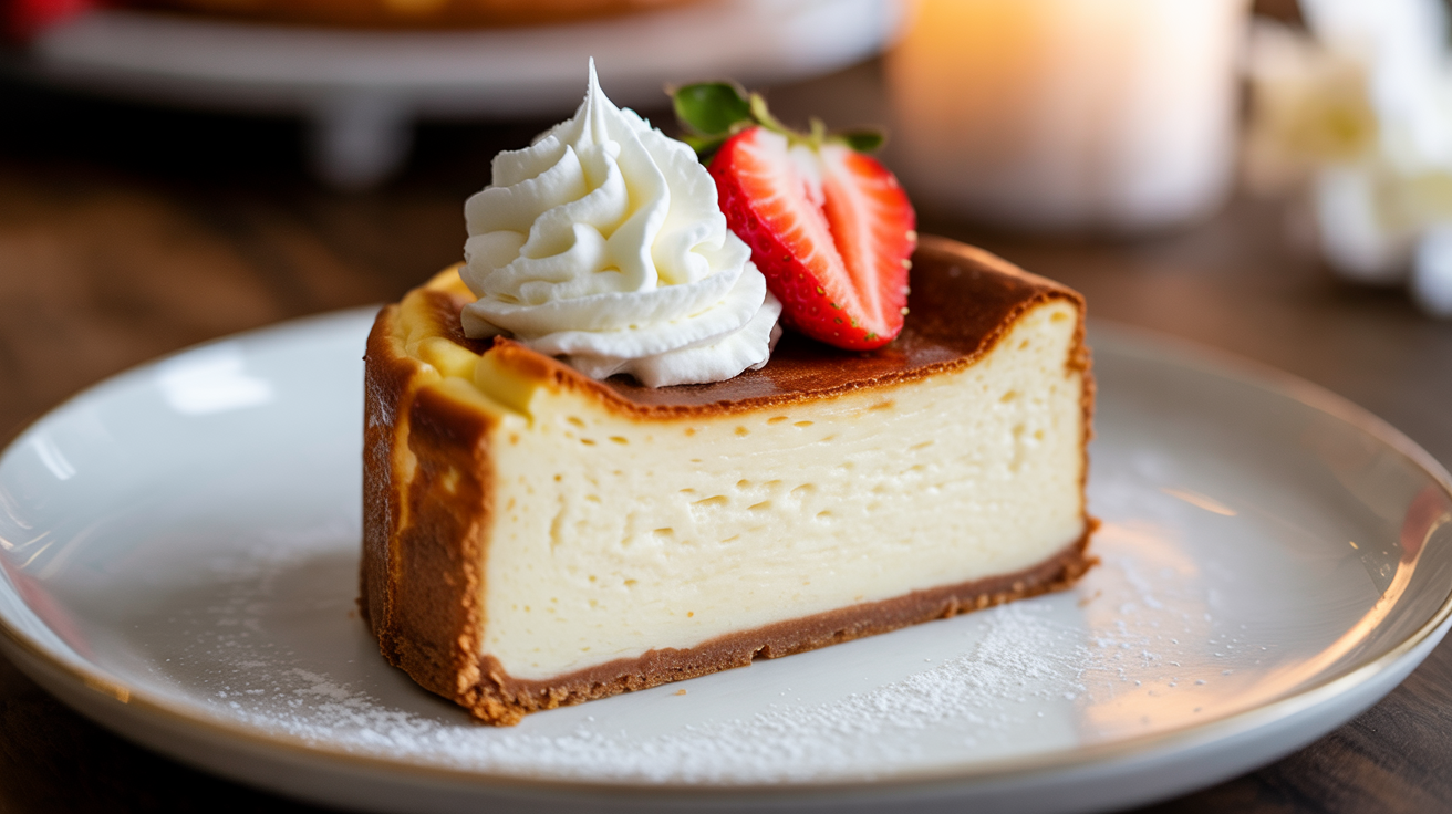 Air Fryer Cheesecake Recipe - Creamy and Easy plated