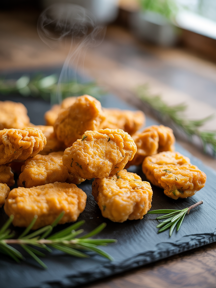 Air Fryer Chicken Nuggets Recipe - Crispy and Easy closeup detail