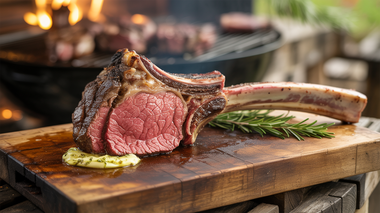 Tomahawk Steak Recipe: Reverse Seared to Perfection plated
