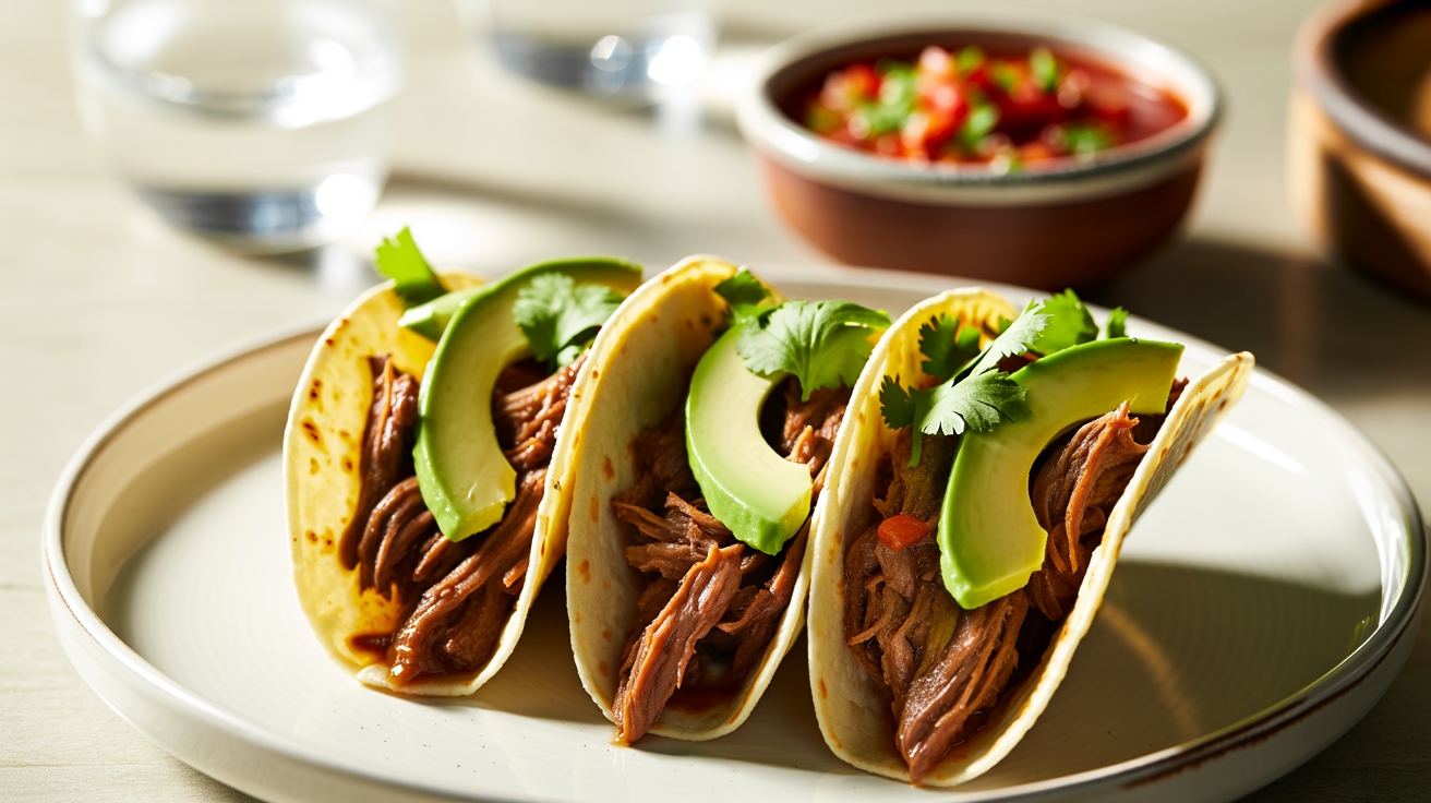 Slow Cooker Beef Tacos Recipe - Easy & Delicious plated