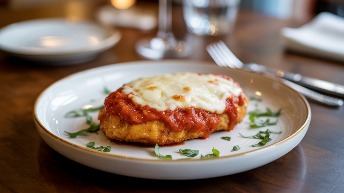 Air Fryer Chicken Parmesan Recipe - Crispy and Easy plated