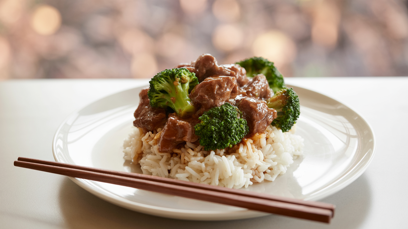 Easy Beef and Broccoli Stir Fry Recipe - 20 Minutes! plated