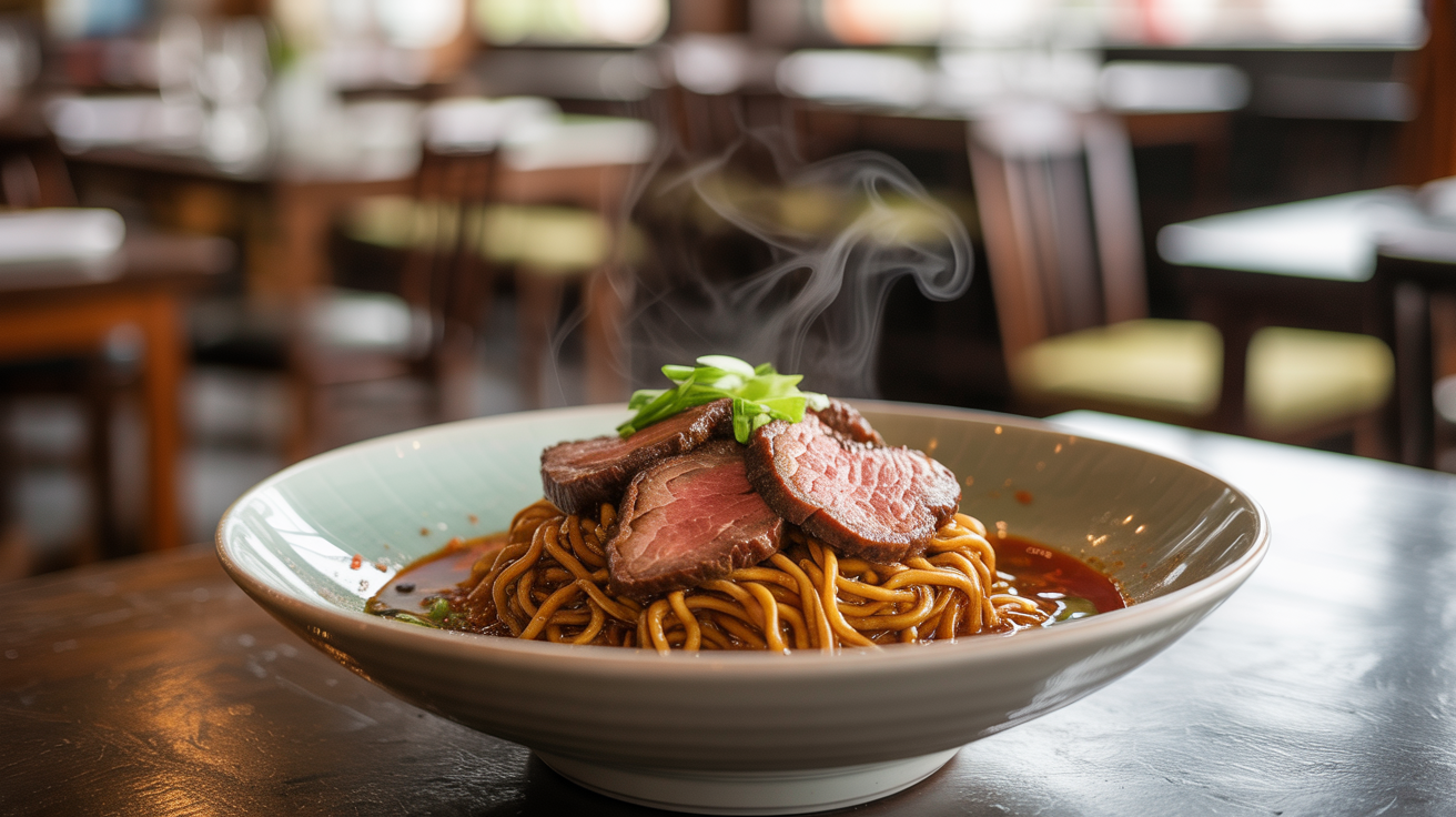 Szechuan Beef Noodles Recipe - Bold and Spicy plated