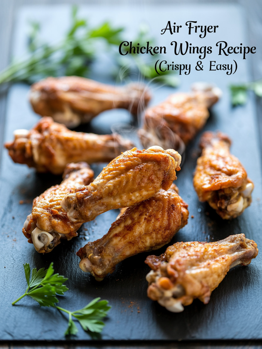 Air Fryer Chicken Wings Recipe (Crispy & Easy) closeup detail