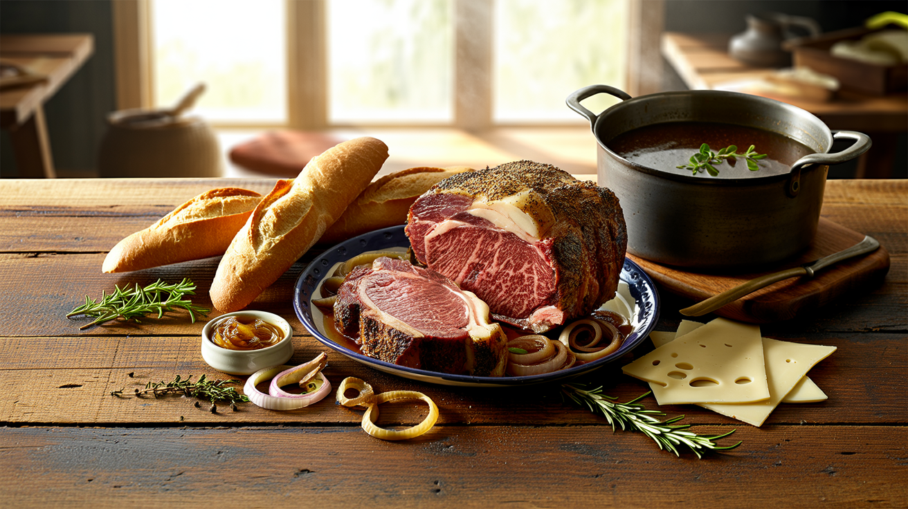 Slow Cooker French Dip Recipe - Tender & Juicy ingredients