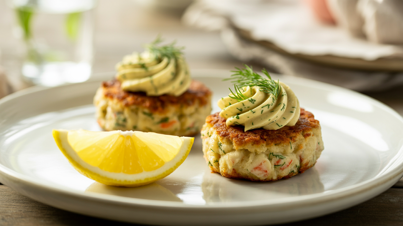Air Fryer Crab Cakes Recipe - Crispy and Delicious plated