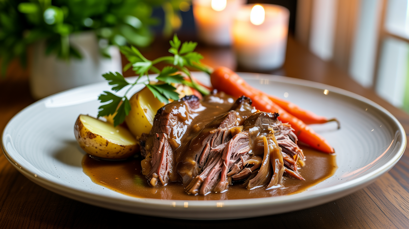 Best Slow Cooker Pot Roast Recipe (Tender Every Time) plated