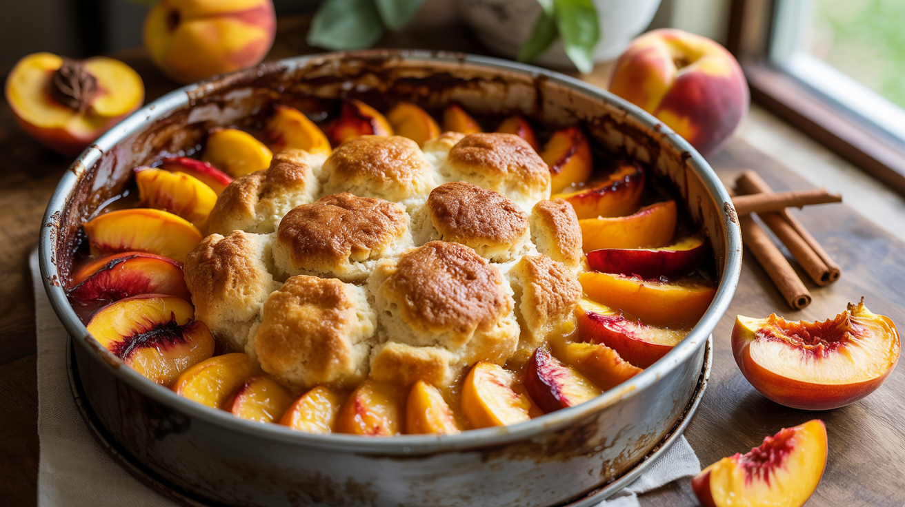 Air Fryer Peach Cobbler Recipe - Easy and Delicious