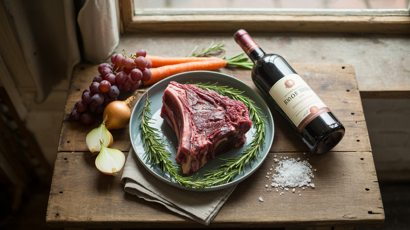 Red Wine Braised Short Ribs Recipe (Fall-Off-Bone) ingredients