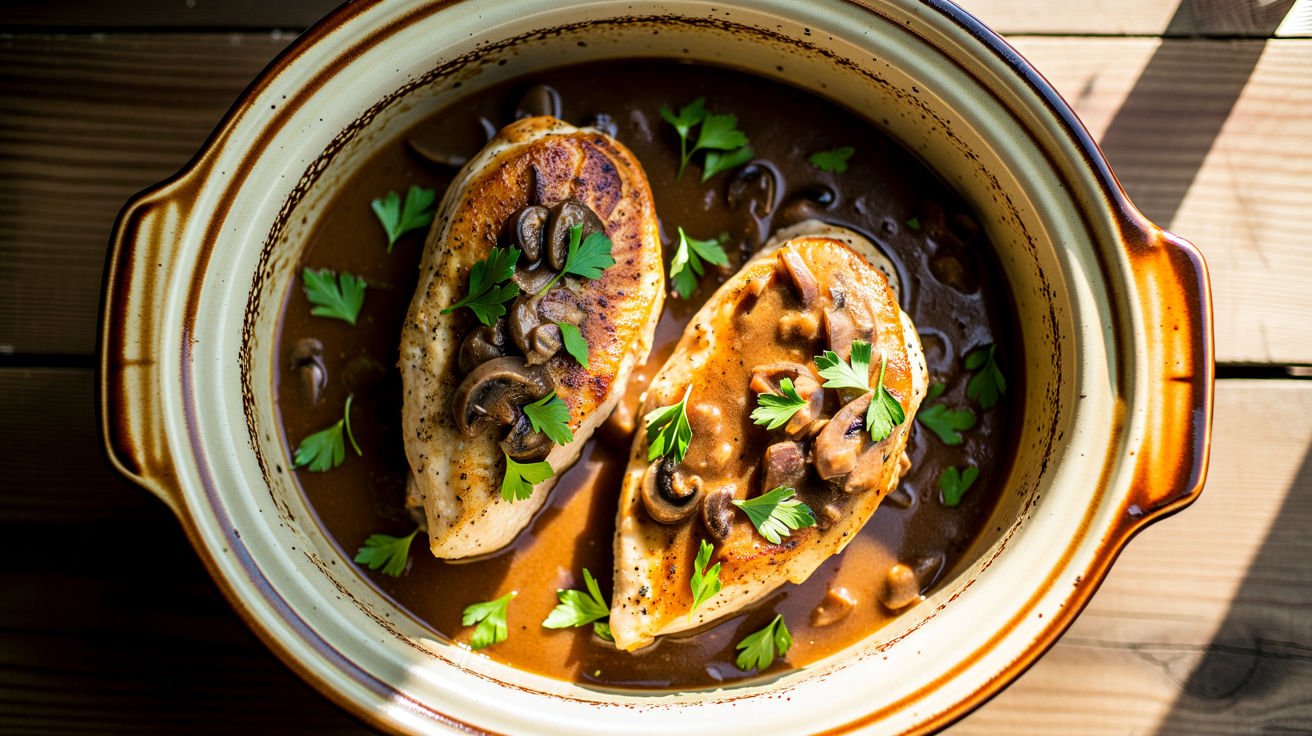 Slow Cooker Chicken Marsala Recipe - Easy and Rich