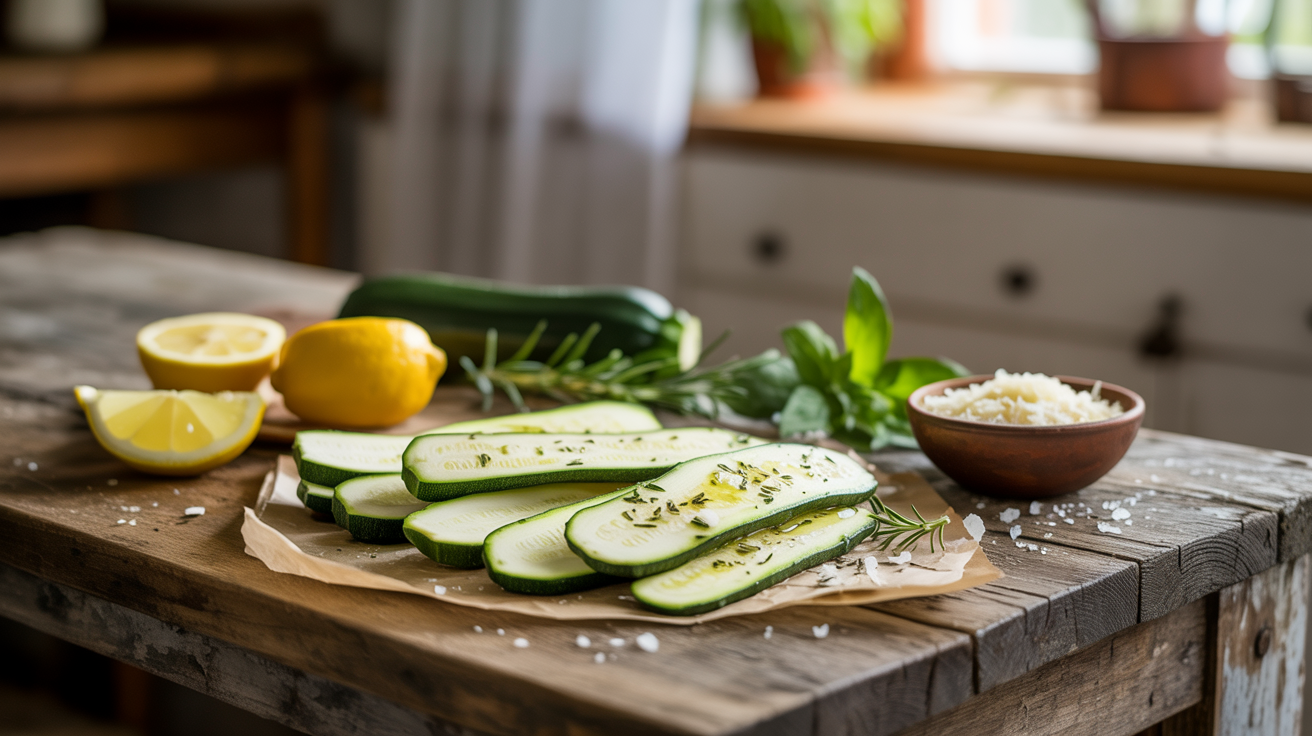 Air Fryer Zucchini Chips - Crispy & Healthy Snack ingredients
