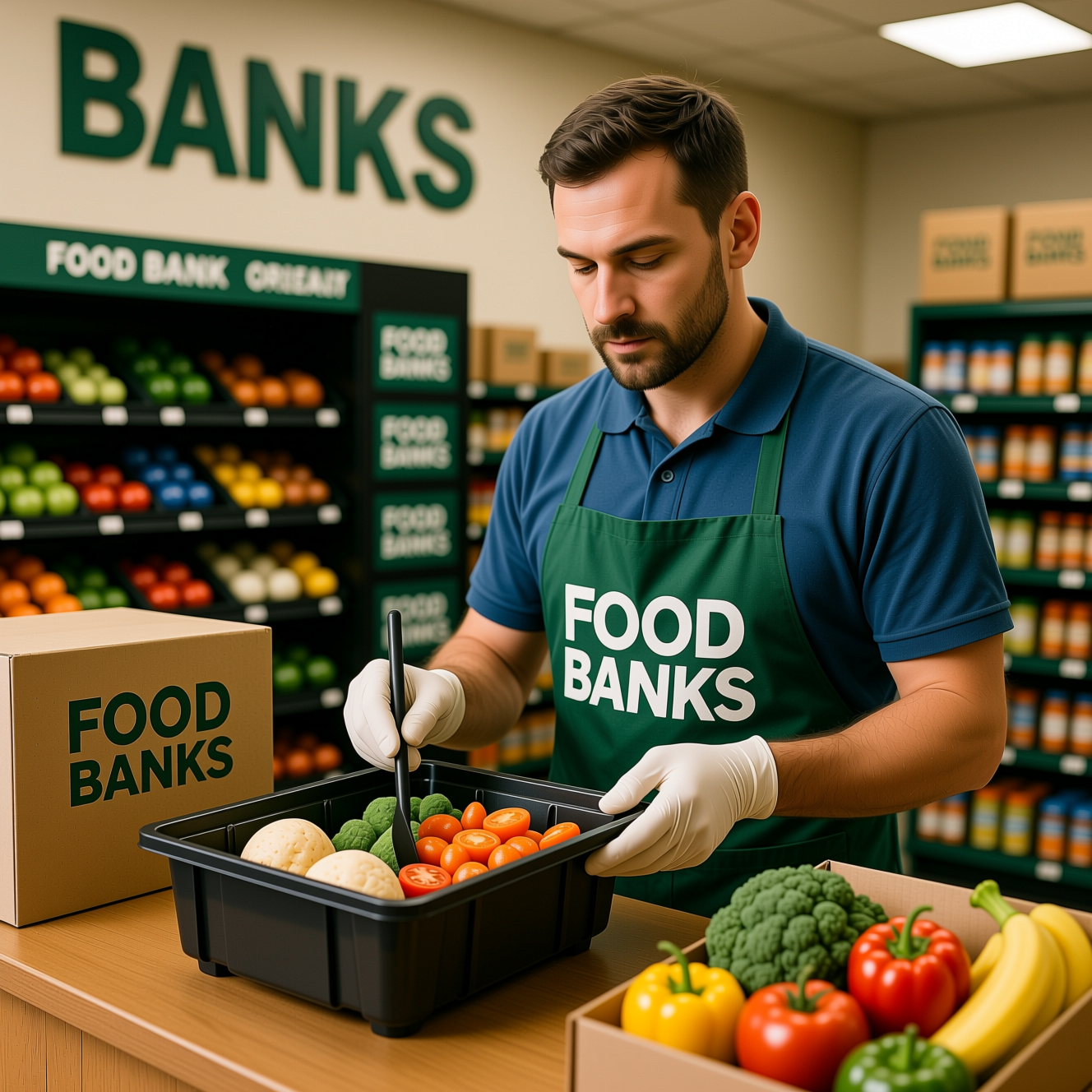 How Food Banks Operate, related to food bank, photorealistic, high quality, shar