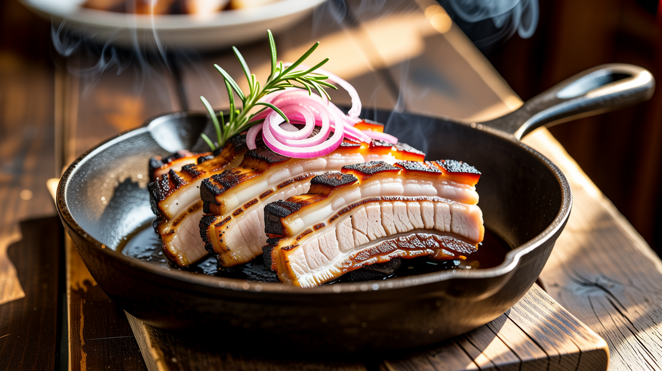 Grilled Pork Belly Recipe: Crispy, Smoky Perfection plated