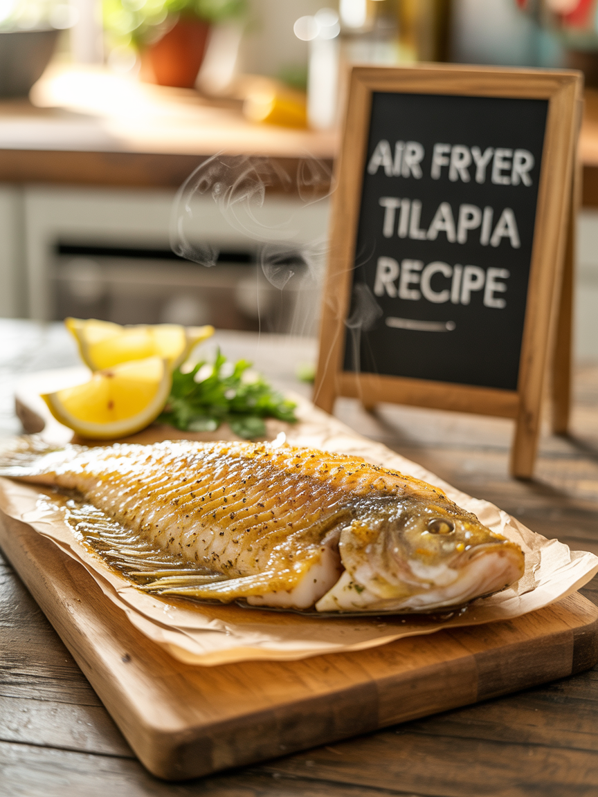 Air Fryer Tilapia Recipe - Crispy in 15 Minutes closeup detail