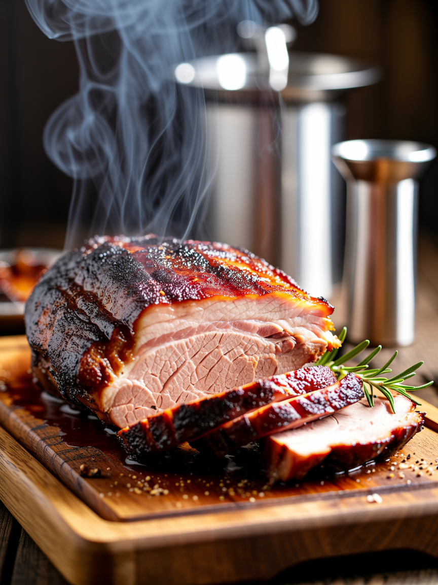 Smoked Pork Picnic Recipe: Low and Slow Perfection closeup detail